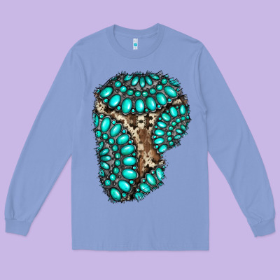 Gemstone Cowhide Patches Long Sleeve Tee Designed By Ranaportraitstore