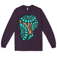 Plum gemstone cowhide patches Long Sleeve Tee - RanaPortraitStore