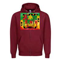 Burgundy juneteenth vibes only tumbler Zipper Hoodie - BarkalooDesign