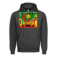 Charcoal Heather juneteenth vibes only tumbler Zipper Hoodie - BarkalooDesign
