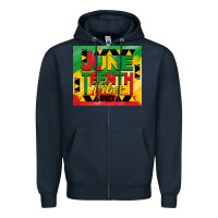 Navy juneteenth vibes only tumbler Zipper Hoodie - BarkalooDesign