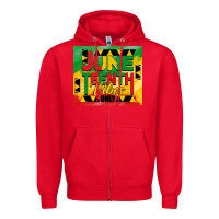 Red juneteenth vibes only tumbler Zipper Hoodie - BarkalooDesign