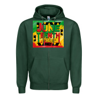 Sports Green juneteenth vibes only tumbler Zipper Hoodie - BarkalooDesign