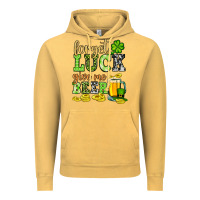 Vintage Mustard St. Patrick's Forget luck give me beer Vintage Hoodie - OliviaCreatesArt