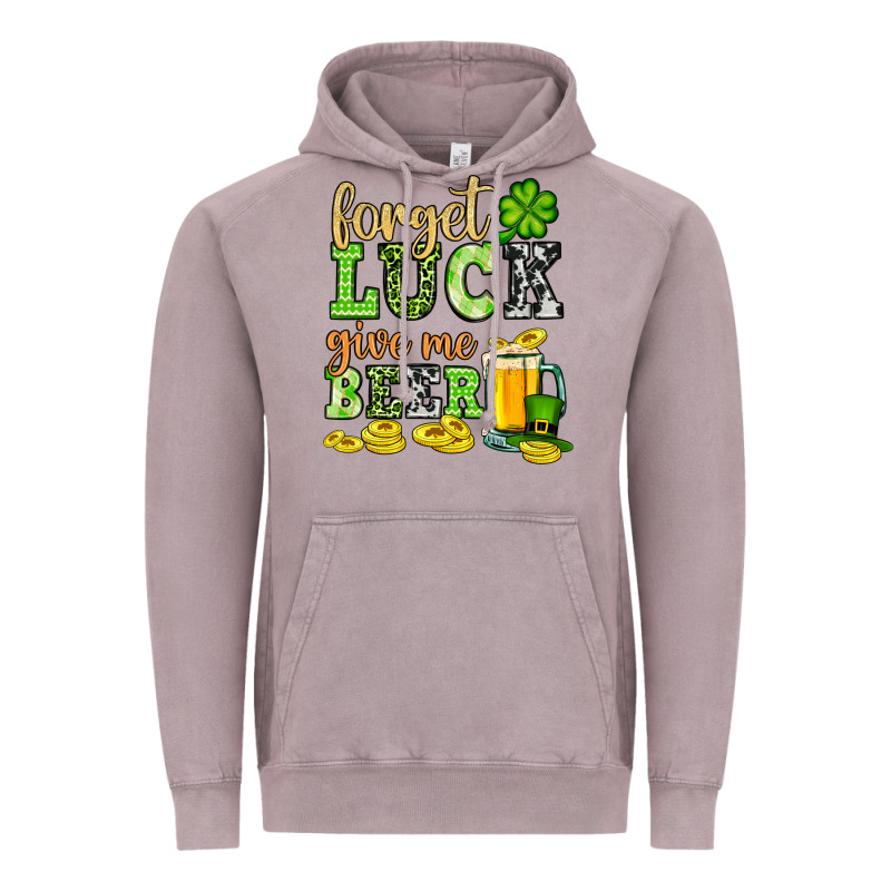 St. Patrick's Forget Luck Give Me Beer Vintage Hoodie by OliviaCreatesArt | Teevron