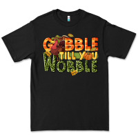 Black Gobble till you wobble turkey thanksgiving Premium Tee - NancyCooperArtShop