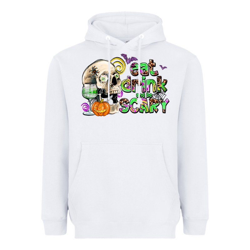 Eat Drınk And Be Scary Heavyweight Hoodie by AdoDesignShop | Teevron