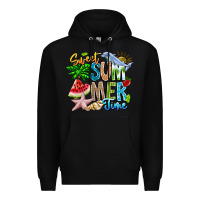 Black summer time Premium Hoodie - CowhideDigitalArt