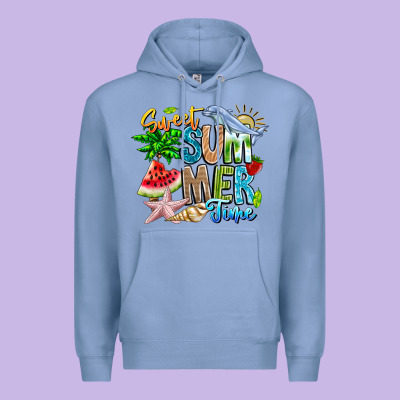 Summer Time Premium Hoodie Designed By Cowhidedigitalart