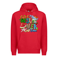 Red summer time Premium Hoodie - CowhideDigitalArt
