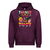 Mauve Wine tanned tattled and tipsy Urban Hoodie - JahusDesignShop