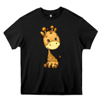 Black giraffe Heavy Core Tee - texasbilliewilder