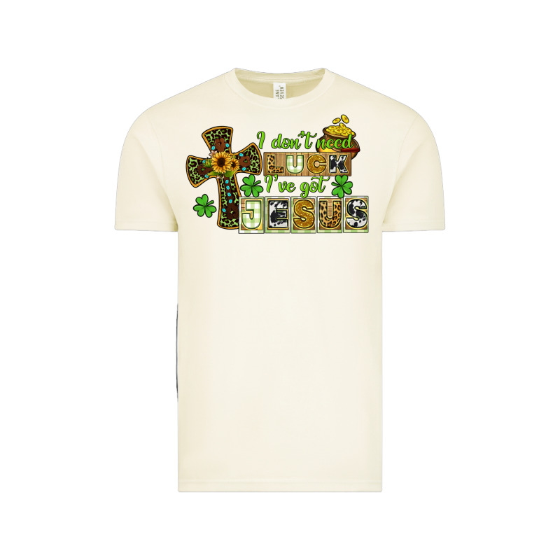 I Dont Need Luck Ive Got Jesus Vintage Tee by CowGirlArtShop | Teevron
