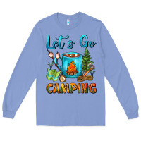 Colony Blue Let's Go Camping Coffee Mug Long Sleeve Tee - FaDigitalArtStudio