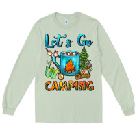 Matcha Let's Go Camping Coffee Mug Long Sleeve Tee - FaDigitalArtStudio