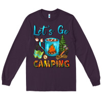 Plum Let's Go Camping Coffee Mug Long Sleeve Tee - FaDigitalArtStudio