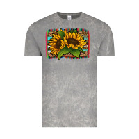 Cloud Rock sunflower serape leopard background Vintage Tee - Jasminsmagicworld
