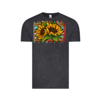 Vintage Black sunflower serape leopard background Vintage Tee - Jasminsmagicworld