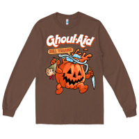Chestnut cool ghoul aid funny ghoul pumpkin cute meme halloween t shirt Long Sleeve Tee - maiPhamDesign