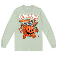Matcha cool ghoul aid funny ghoul pumpkin cute meme halloween t shirt Long Sleeve Tee - maiPhamDesign