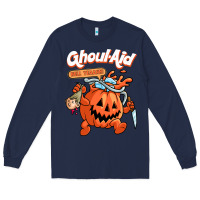 Navy cool ghoul aid funny ghoul pumpkin cute meme halloween t shirt Long Sleeve Tee - maiPhamDesign
