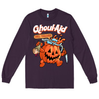 Plum cool ghoul aid funny ghoul pumpkin cute meme halloween t shirt Long Sleeve Tee - maiPhamDesign