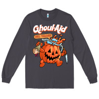 Smoke cool ghoul aid funny ghoul pumpkin cute meme halloween t shirt Long Sleeve Tee - maiPhamDesign