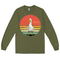 Army Green Retro Vintage Duck Long Sleeve Tee - maiPhamDesign
