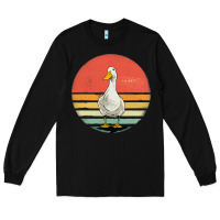 Black Retro Vintage Duck Long Sleeve Tee - maiPhamDesign