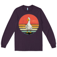 Plum Retro Vintage Duck Long Sleeve Tee - maiPhamDesign