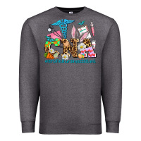 Charcoal Heather easter cna certified nursing assistant Premium Sweatshirt - AdoDesignShop