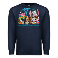 Navy easter cna certified nursing assistant Premium Sweatshirt - AdoDesignShop