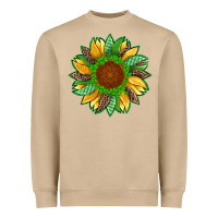 Mushroom st patricks sunflower with leopard  shamrock and glitter Heavyweight Sweatshirt - Artiststas
