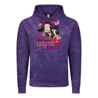 Cloud Purple Valentine's Day shut up and kiss me Holstein Cow Vintage Hoodie - FaDigitalArtStudio