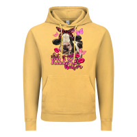 Vintage Mustard Valentine's Day shut up and kiss me Holstein Cow Vintage Hoodie - FaDigitalArtStudio