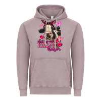 Vintage Zinc Valentine's Day shut up and kiss me Holstein Cow Vintage Hoodie - FaDigitalArtStudio