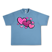 Pebble Blue love hearts Urban Heavy Tee - OliviaCreatesArt