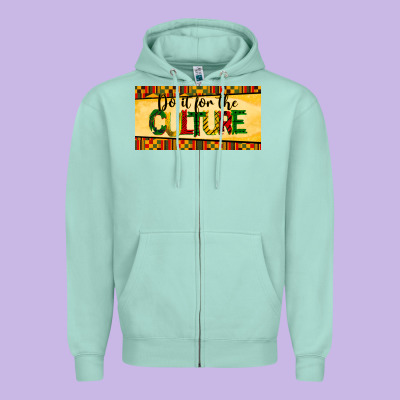 Do It For The Culture License Plate Zipper Hoodie Designed By Barkaloodesign