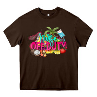 Chocolate Brown Nurse off duty Heavy Core Tee - NancyCooperArtShop