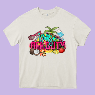 Nurse Off Duty Heavy Core Tee Designed By Nancycooperartshop