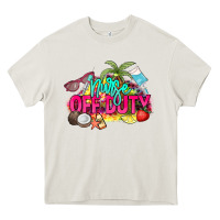 Cream Nurse off duty Heavy Core Tee - NancyCooperArtShop