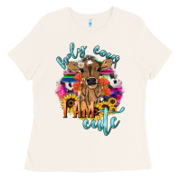 Holy Cow I Am Cute Baby Cow Ladies Tee | Teevron