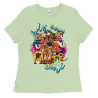 Matcha Holy cow i am cute baby cow Ladies Tee - HowdyJamesFarm