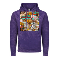 Cloud Purple Western Leopard Farm Animals Seamless Pattern Vintage Hoodie - FaDigitalArtStudio