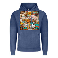 Vintage Denim Western Leopard Farm Animals Seamless Pattern Vintage Hoodie - FaDigitalArtStudio