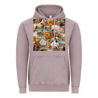Vintage Zinc Western Leopard Farm Animals Seamless Pattern Vintage Hoodie - FaDigitalArtStudio