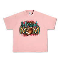 Salmon blessed american football mom lightbulb letters Urban Heavy Tee - OliviaCreatesArt