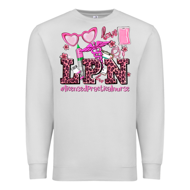 Valentines Day Lpn Licensed Practical Nurse Premium Sweatshirt by AdoDesignShop | Teevron