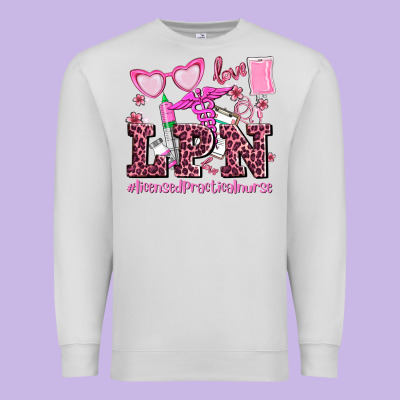 Valentines Day Lpn Licensed Practical Nurse Premium Sweatshirt Designed By Adodesignshop