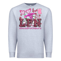 Heather Grey valentines day lpn licensed practical nurse Premium Sweatshirt - AdoDesignShop